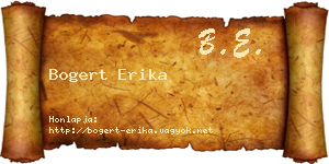 Bogert Erika névjegykártya